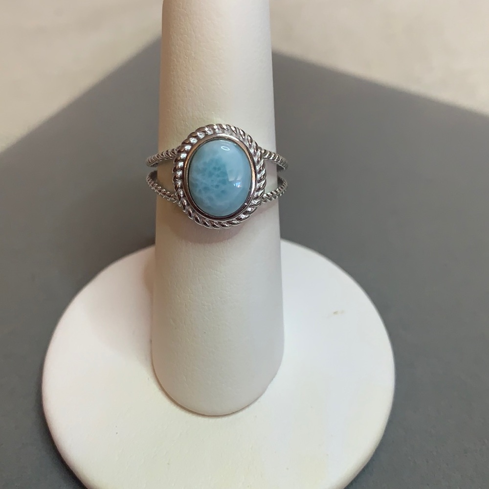 Larimar Sterling Silver Ring - image 1